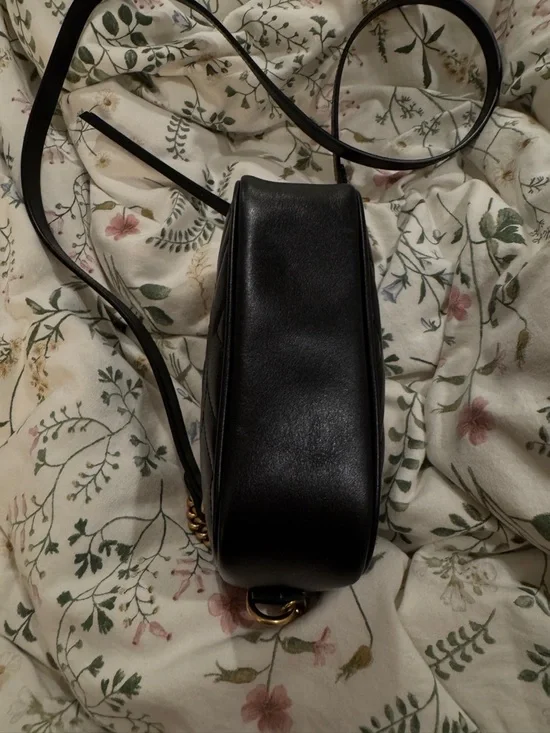 Gucci Black Quilted GG Marmont Crossbody with Gold Hardware - Picture 3 of 5